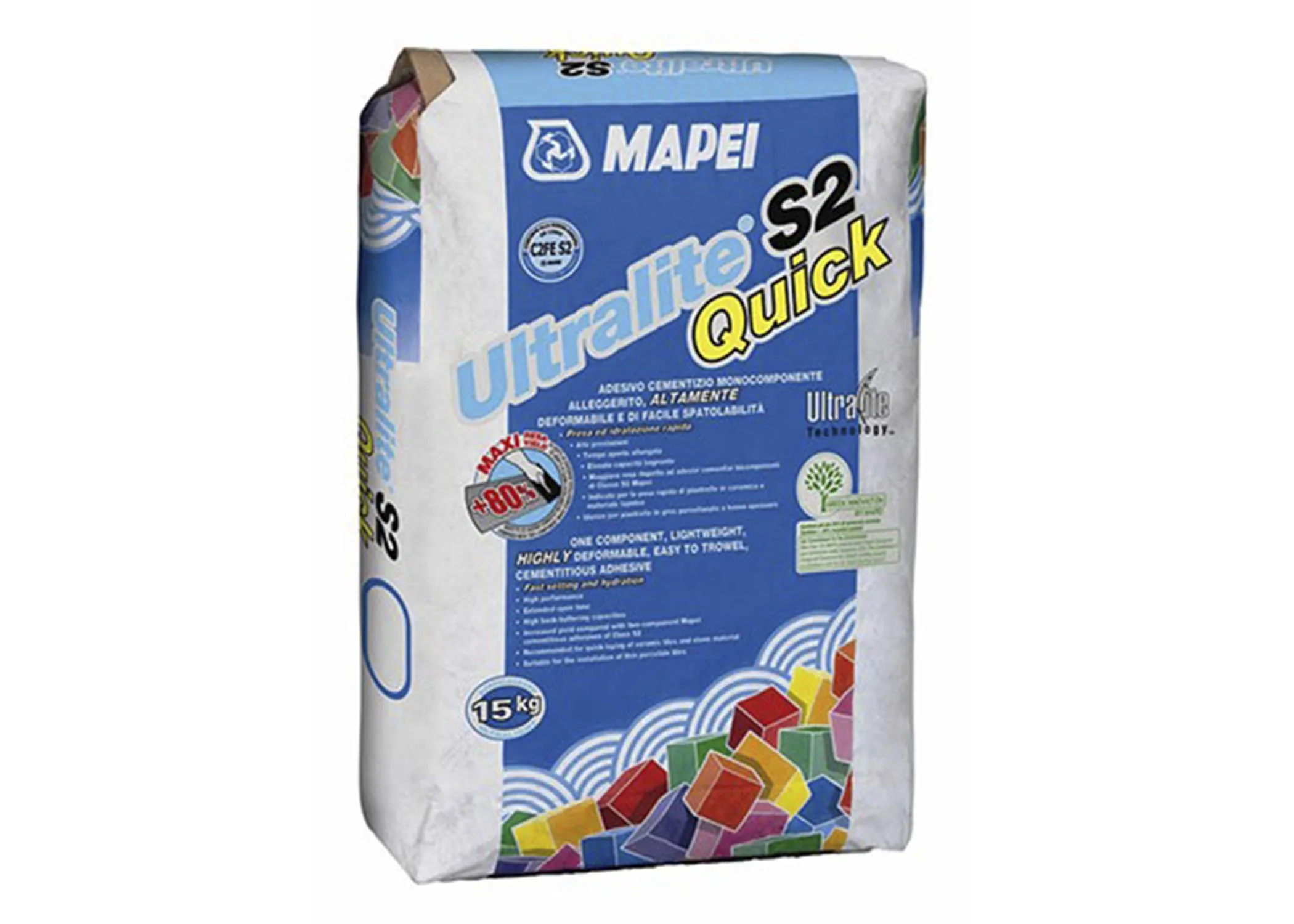 Клей для плитки Mapei Ultralite S2 QUICK, белый – купить по низкой цене в Екатеринбурге в интернет-магазине Стройснаб Клей для плитки Mapei Ultralite S2 QUICK, белый