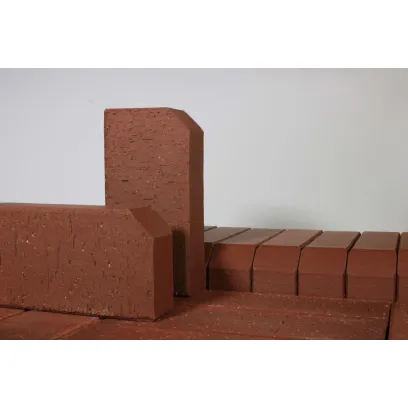 Плитка клинкерная тротуарная ЛСР Эдинбург темно-красный Бордюр 200*100*50 в Екатеринбурге