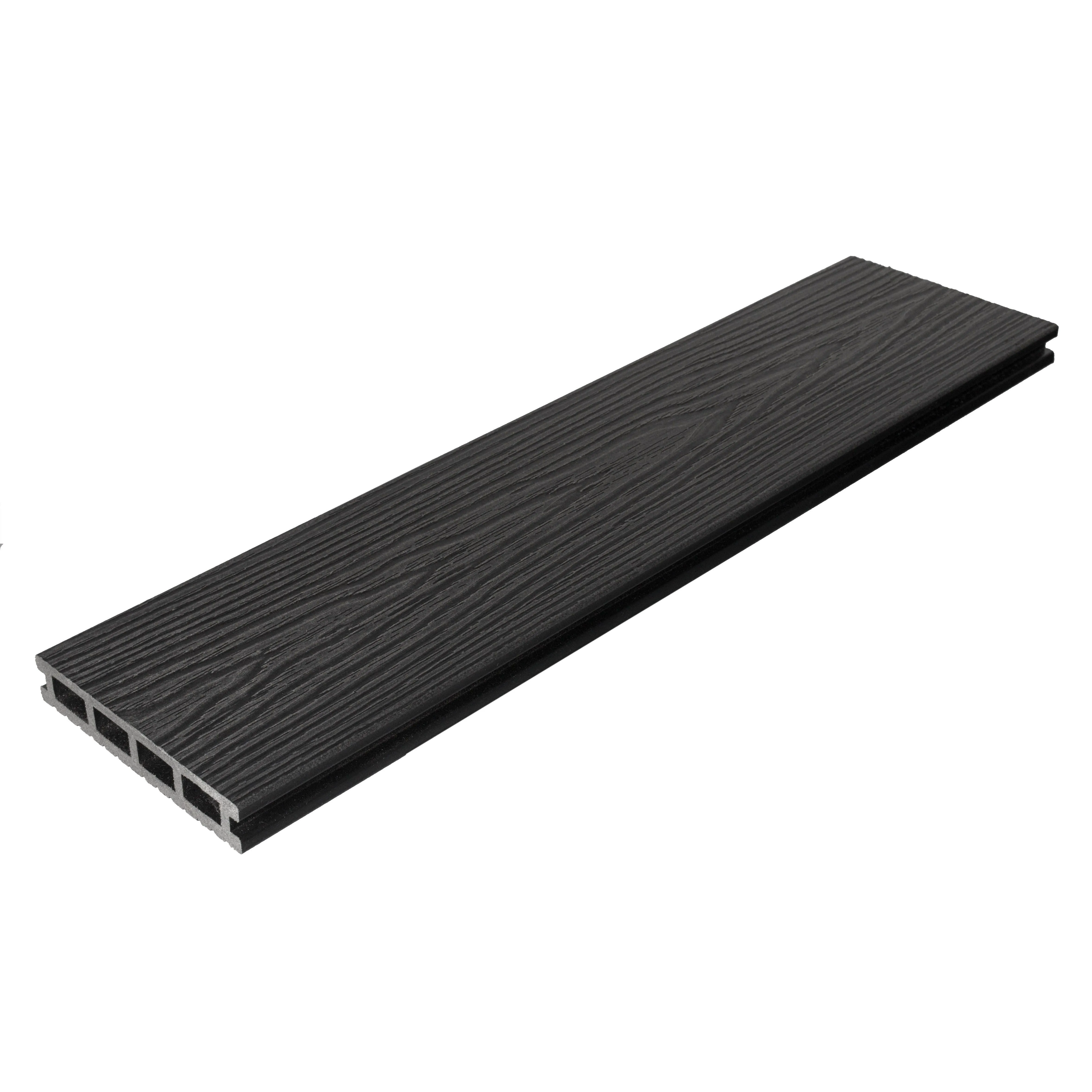 Террасная доска AIWOOD 150*25 брашированная двусторонняя (текстура 3D-Вельвет), Антрацит – купить по низкой цене в Екатеринбурге в интернет-магазине Стройснаб Террасная доска AIWOOD 150*25 брашированная двусторонняя (текстура 3D-Вельвет), Антрацит