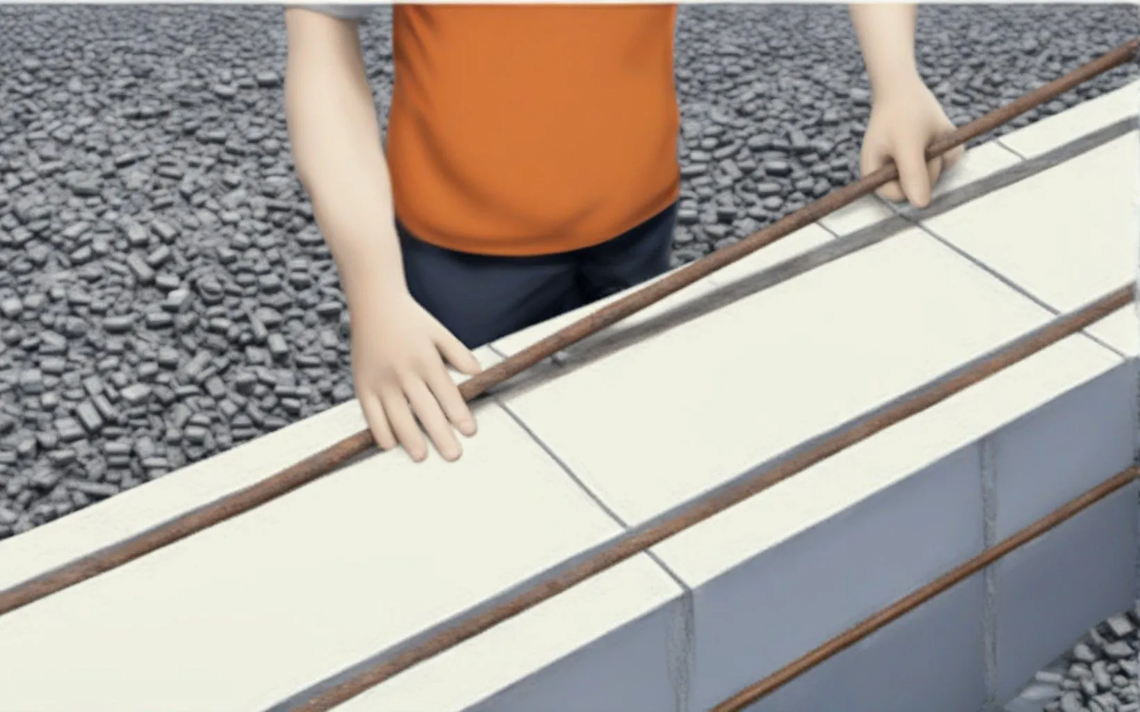 Выполняем армирование кладки газоблока Выполняем армирование кладки газоблока