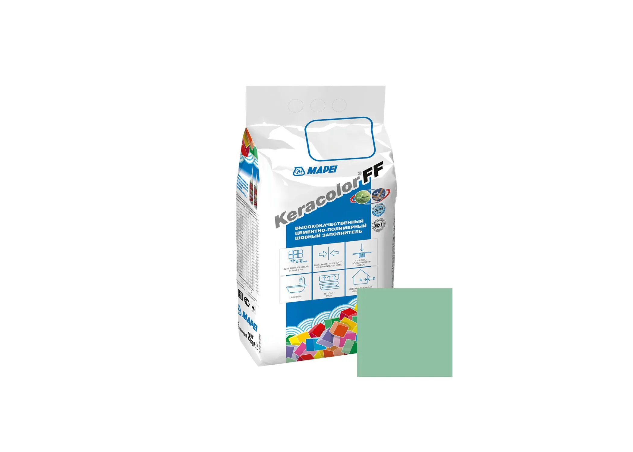 Затирка швов Mapei Keracolor FF №181 2кг Нефрит – купить по низкой цене в Екатеринбурге в интернет-магазине Стройснаб Затирка швов Mapei Keracolor FF №181 2кг Нефрит