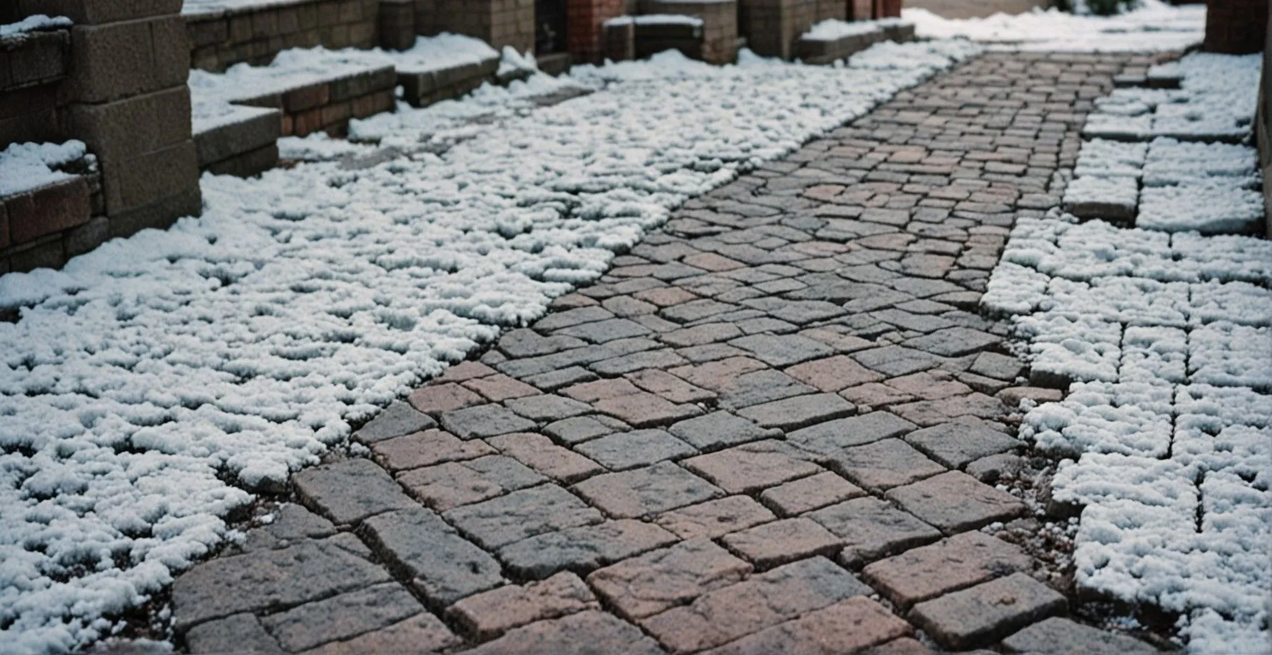 Тротуарная плитка зимой Тротуарная плитка зимой