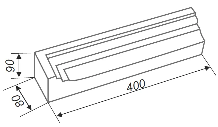 Наличник угловой левый арт. АН1-Л – купить по низкой цене в Екатеринбурге в интернет-магазине Стройснаб Наличник угловой левый арт. АН1-Л в Екатеринбурге