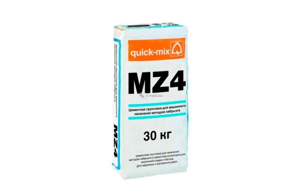 Квик Микс (Quick-mix) MZ 4 Цементная грунтовка для машинного нанесения методом набрызга – купить по низкой цене в Екатеринбурге в интернет-магазине Стройснаб Квик Микс (Quick-mix) MZ 4 Цементная грунтовка для машинного нанесения методом набрызга