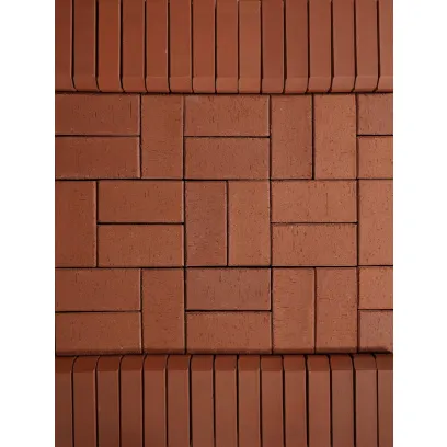 Плитка клинкерная тротуарная ЛСР Эдинбург темно-красный Бордюр 200*100*50 в Екатеринбурге