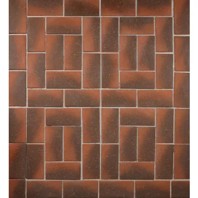 Плитка клинкерная тротуарная ЛСР Оксфорд Умбра красный Классик 200*100*50 в Екатеринбурге