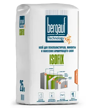 Клей для теплоизоляции Бергауф Isofix для теплоизоляции 25кг