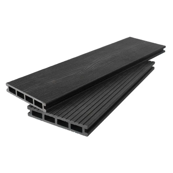 Террасная доска AIWOOD 140*22 брашированная двусторонняя (текстура 3D+3D), Антраци 