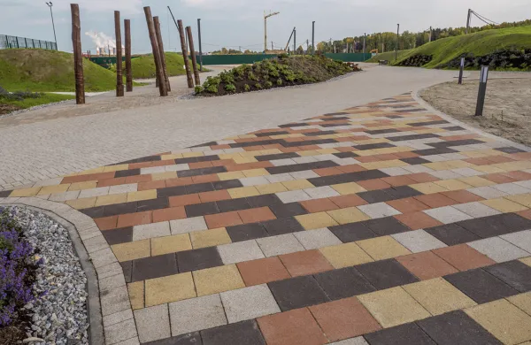 Тротуарная плитка Поревит Колормикс гладкий "КВАДРАТ" Б.1.К.6 в Екатеринбурге