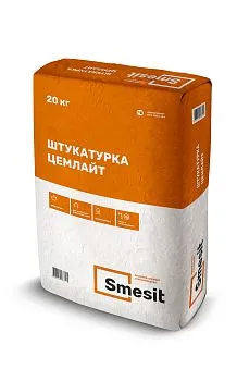 Штукатурка ЦЕМЛАЙТ Smesit, 20 кг – купить по низкой цене в Екатеринбурге в интернет-магазине Стройснаб Штукатурка ЦЕМЛАЙТ Smesit, 20 кг