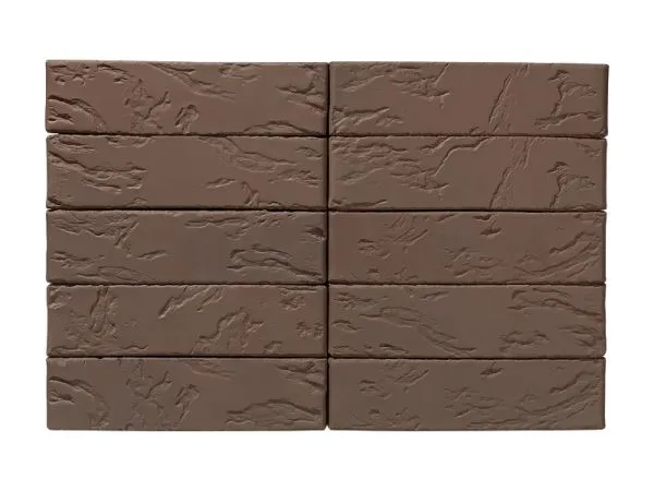 Кирпич керамический лицевой ЖКЗ тёмно-коричневый рустик 1,4 НФ в Екатеринбурге