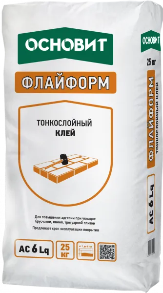 Клей для укладки брусчатки и камня тонкослойный ОСНОВИТ ФЛАЙФОРМ AC6 Lq – купить по низкой цене в Екатеринбурге в интернет-магазине Стройснаб Клей для укладки брусчатки и камня тонкослойный ОСНОВИТ ФЛАЙФОРМ AC6 Lq в Екатеринбурге