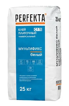 Клей для плитки Перфекта Мультификс С1 ТЕ универсальный белый 25 кг