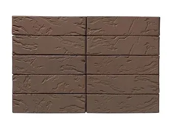 Кирпич керамический лицевой ЖКЗ тёмно-коричневый рустик 1 НФ в Екатеринбурге
