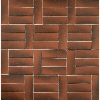 Плитка клинкерная тротуарная ЛСР Оксфорд Умбра красный Лонг 250*80*50 в Екатеринбурге