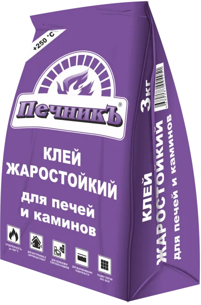 Клей жаростойкий для печей и каминов Печникъ, 3кг – купить по низкой цене в Екатеринбурге в интернет-магазине Стройснаб Клей жаростойкий для печей и каминов Печникъ, 3кг
