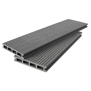 Террасная доска AIWOOD 140*22 брашированная двусторонняя (текстура 3D+3D), Серый – купить по низкой цене в интернет-магазине Стройснаб в Екатеринбурге Террасная доска AIWOOD 140*22 брашированная двусторонняя (текстура 3D+3D), Серый