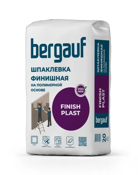 Шпаклевка финишная Bergauf Finish Plast, 20 кг – купить по низкой цене в Екатеринбурге в интернет-магазине Стройснаб Шпаклевка финишная Bergauf Finish Plast, 20 кг