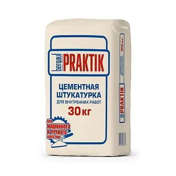 Штукатурка цементная Бергауф Практик для внутренних работ 30кг