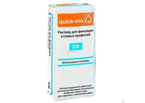 Квик Микс (Quick-mix) ЕМ Раствор для фиксации угловых профилей