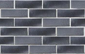 Кирпич клинкерный лицевой ЛСР Берген чёрно-серебристы глянцевый гладкий 0,7 НФ в Екатеринбурге