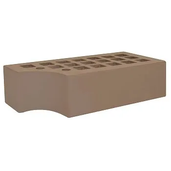 Кирпич керамический лицевой ЖКЗ темно-коричневый гладкий КФ-1 фигурный 1,4 НФ в Екатеринбурге