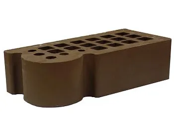 Кирпич керамический лицевой ЖКЗ темно-коричневый гладкий КФ-3 фигурный 1,4 НФ в Екатеринбурге