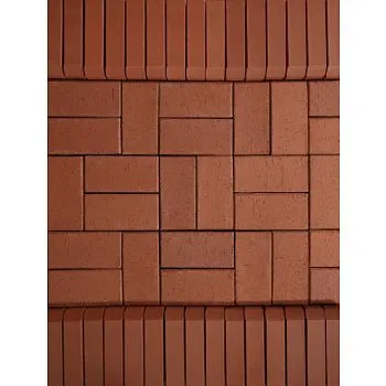 Плитка клинкерная тротуарная ЛСР Эдинбург темно-красный Бордюр 200*100*50 в Екатеринбурге