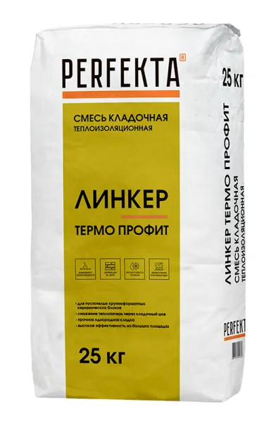1661 Кладочный раствор теплоизоляционный Линкер Термо Профит, 25 кг 1661 Кладочный раствор теплоизоляционный Линкер Термо Профит, 25 кг