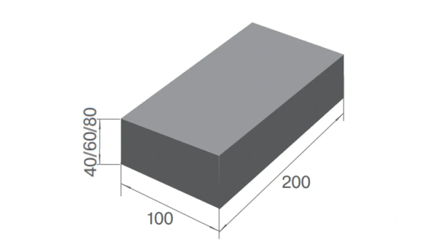 Тротуарная плитка BRAER Прямоугольник