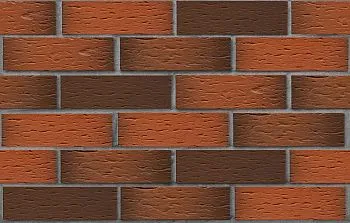 Кирпич клинкерный лицевой ЛСР Ноттингем красный флеш береста 0,7 НФ в Екатеринбурге