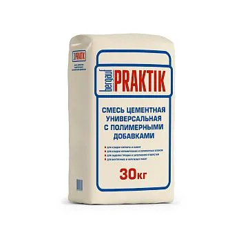 Смесь кладочная цементно-песчаная Бергауф Практик М100 с полимерными добавками 30кг – купить по низкой цене в Екатеринбурге в интернет-магазине Стройснаб Смесь кладочная цементно-песчаная Бергауф Практик М100 с полимерными добавками 30кг