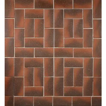 Плитка клинкерная тротуарная ЛСР Оксфорд Умбра красный Классик 200*100*50 в Екатеринбурге