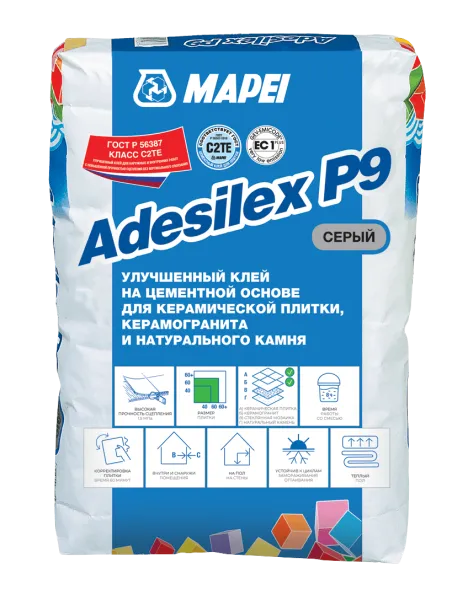 Клей для плитки Mapei Adesilex P9, серый – купить по низкой цене в Екатеринбурге в интернет-магазине Стройснаб Клей для плитки Mapei Adesilex P9, серый