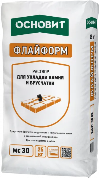 Раствор для укладки камня с одновременной расшивкой шва, белый ОСНОВИТ ФЛАЙФОРМ MC30 W – купить по низкой цене в Екатеринбурге в интернет-магазине Стройснаб Раствор для укладки камня с одновременной расшивкой шва, белый ОСНОВИТ ФЛАЙФОРМ MC30 W в Екатеринбурге