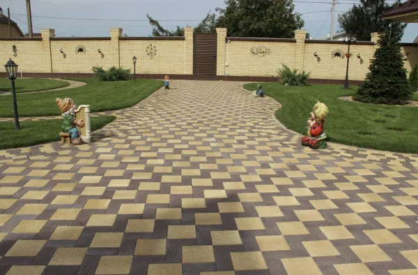 Тротуарная плитка Поревит Колормикс гладкий "КВАДРАТ" Б.1.К.6 в Екатеринбурге