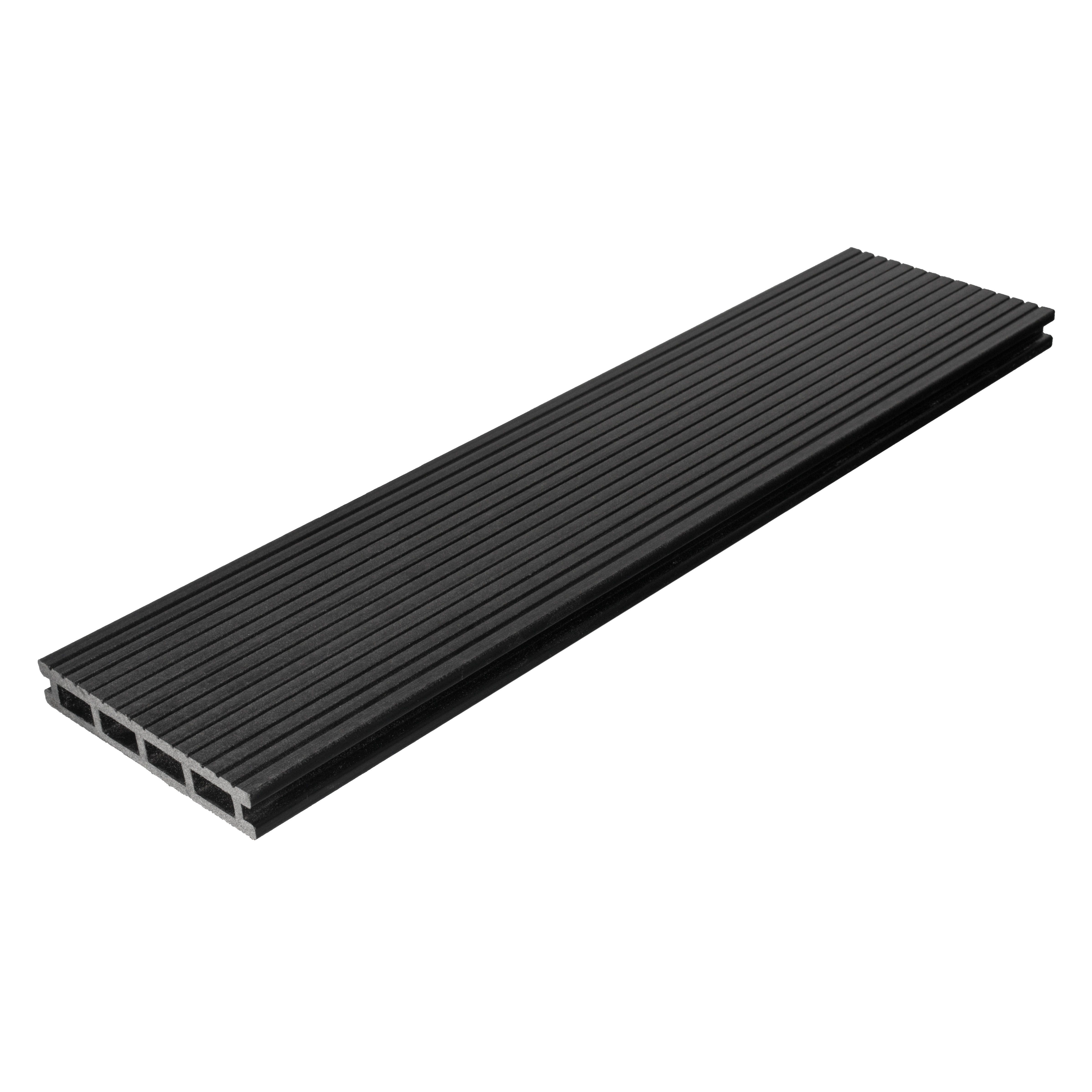 Террасная доска AIWOOD 150*25 брашированная двусторонняя (текстура 3D-Вельвет), Антрацит – купить по низкой цене в Екатеринбурге в интернет-магазине Стройснаб Террасная доска AIWOOD 150*25 брашированная двусторонняя (текстура 3D-Вельвет), Антрацит