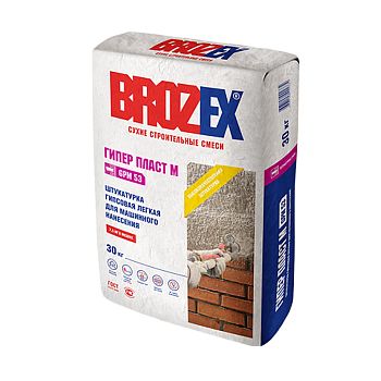 Штукатурка гипсовая GPM 53 Гипер Пласт М машинного нанесения BROZEX 30кг