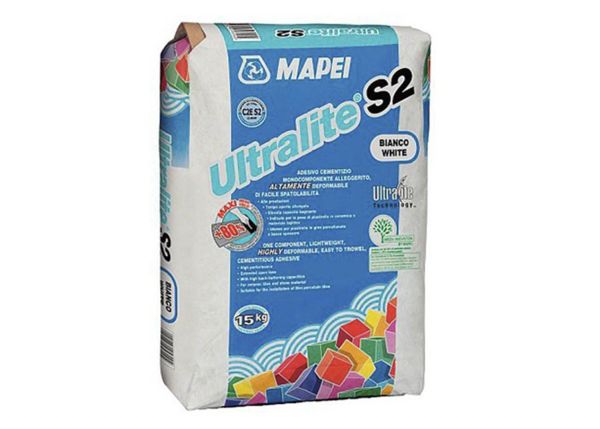 Клей для плитки Mapei Ultralite S2, белый – купить по низкой цене в Екатеринбурге в интернет-магазине Стройснаб Клей для плитки Mapei Ultralite S2, белый