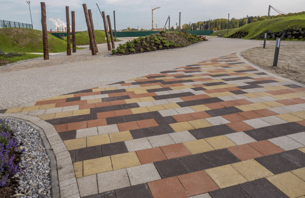 Тротуарная плитка Поревит Колормикс гладкий "КВАДРАТ" Б.1.К.6 в Екатеринбурге