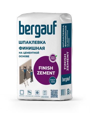 Шпаклевка финишная Bergauf Finish Zement, 20 кг