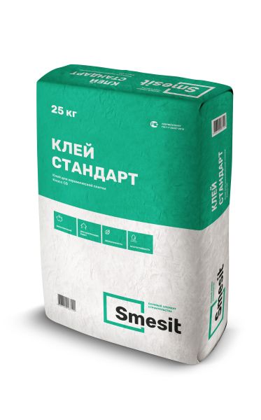 Клей СТАНДАРТ Smesit, 25 кг – купить по низкой цене в Екатеринбурге в интернет-магазине Стройснаб Клей СТАНДАРТ Smesit, 25 кг