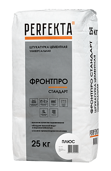 PERFEKTA Штукатурка цементная универсальная тонкослойная Фронтпро Стандарт Плюс, 25 кг