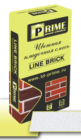 Prime Цветная кладочная смесь Line Brick "Wasser" Cупер-белая, 25 кг