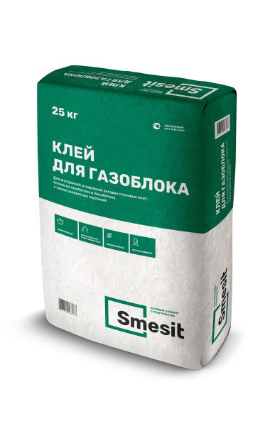 Клей для газоблока Smesit, 25 кг ЗИМНИЙ – купить по низкой цене в Екатеринбурге в интернет-магазине Стройснаб Клей для газоблока Smesit, 25 кг ЗИМНИЙ