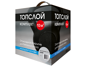 Эпоксидное покрытие Перфекта Топслой Комплект для бетонного пола на водной основе серый 2,7 кг