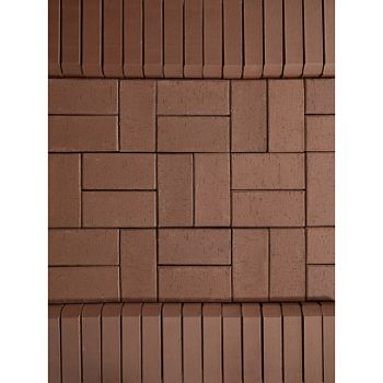 Плитка клинкерная тротуарная ЛСР Мюнхен коричневый Бордюр 200*100*50