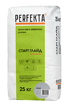 Шпаклевка цементная Перфекта Старт Глайд МН базовая серая 25 кг