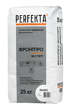 PERFEKTA Штукатурка цементная высокопрочная тонкослойная Фронтпро Эксперт Плюс, 25 кг