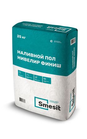 Наливной пол НИВЕЛИР ФИНИШ Smesit, 25 кг